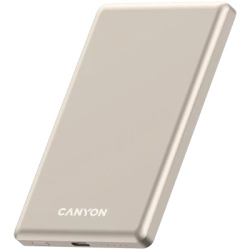 Батарея универсальная Canyon 5000mAh OnPower 505 slim Magsafe PD/20W Beige (CNS-CPB505BE)