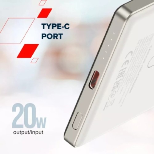 Батарея универсальная Canyon 5000mAh OnPower 505 slim Magsafe PD/20W Beige (CNS-CPB505BE)