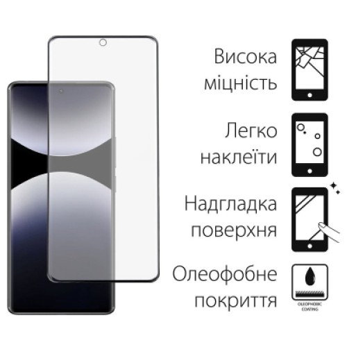 Чехол для мобильного телефона Dengos Kit Xiaomi Redmi Note 14 Pro case Matte + glass (Black) (DG-KM-128)