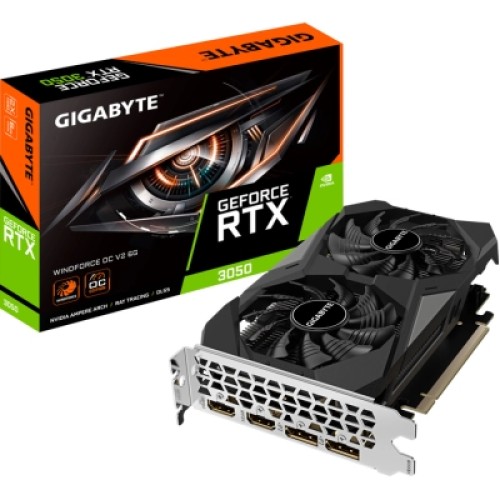 Видеокарта GIGABYTE GeForce RTX3050 6Gb WINDFORCE OC V2 (GV-N3050WF2OCV2-6GD)