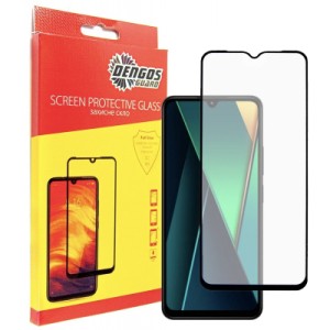 Стекло защитное Dengos Full Glue POCO C75 (black) (TGFG-384)