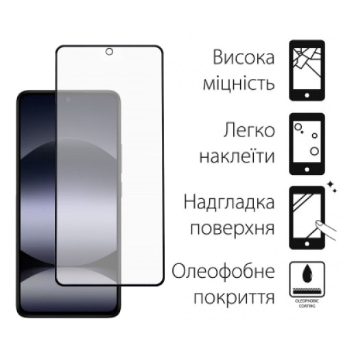 Стекло защитное Dengos Full Glue Xiaomi Redmi Note 14 (black) (TGFG-381)