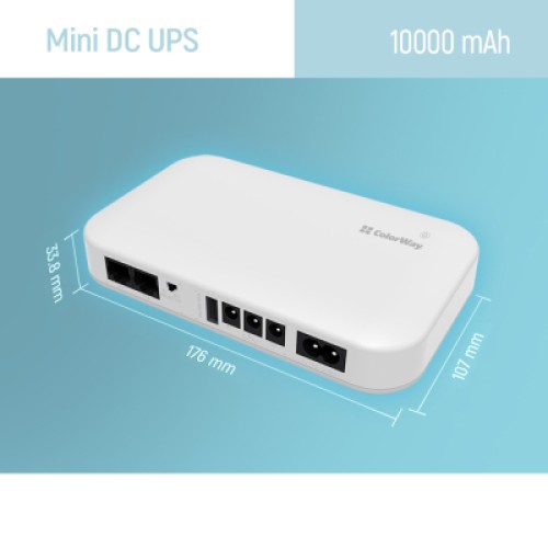 Источник бесперебойного питания ColorWay CW-PB100LI3WT 10000mAh 21W (CW-PB100LI3WT)