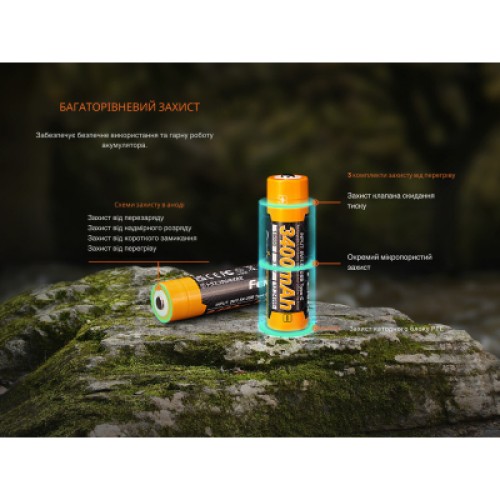 Аккумулятор Fenix 18650 (3400 mAh) Type-C (ARB-L18-3400U-V30)