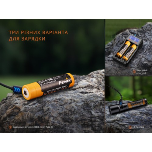 Аккумулятор Fenix 18650 (3400 mAh) Type-C (ARB-L18-3400U-V30)