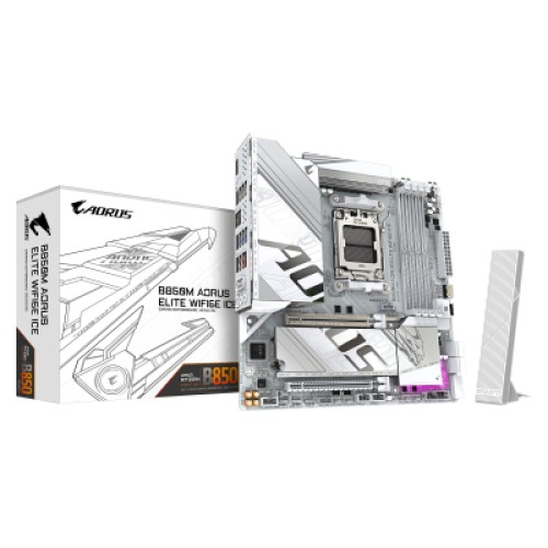Материнская плата GIGABYTE B850M A ELT WF6E ICE (B850M AORUS ELITE WIFI6E ICE)