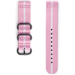 Ремінець до смарт-годинника Samsung Gear Premium Nato Pink-White (GP-R600BREECAE)
