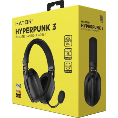 Наушники Hator Hyреrpunk 3 Wireless Hi-Res SyncHUB connection Black (ESH15)