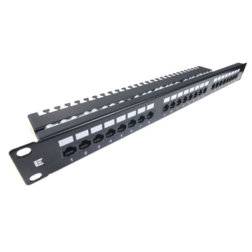 Патч-панель Eserver 19" 1U 24 порта cat.6 UTP krone with cable management (WT-2126-CAT.6)
