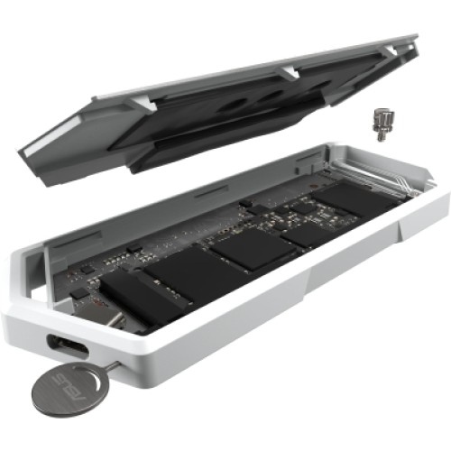 Карман внешний ASUS SSD ROG STRIX ARION ESD-S1C/WHT/G/AS PCIe NVMe M.2 2230/2242/2260/2280 USB-C 3.2 Gen 2x1 (90DD02H1-B09000)