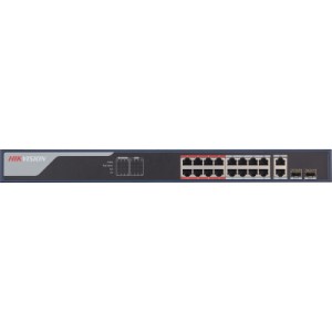 Комутатор мережевий Hikvision DS-3E1318P-EI(B)