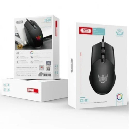 Мышка XO M1 RGB USB Black (XO-M1-BK)