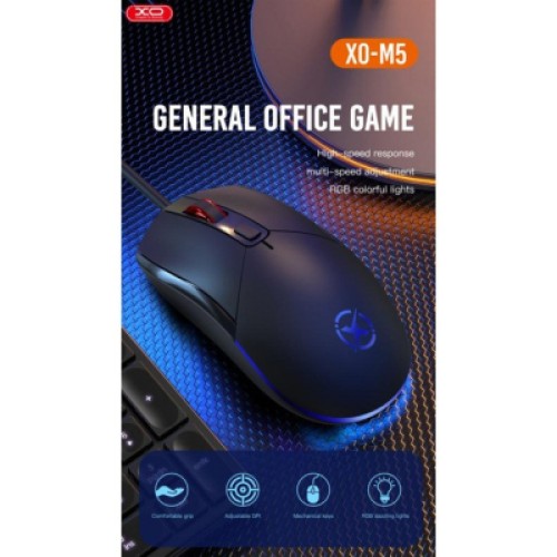Мышка XO M5 A582 USB Black (XO-M5-BK)