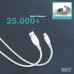 Дата кабель USB 2.0 AM to Type-C 1.0m 60W white Digitus (AK-300340-010-W)