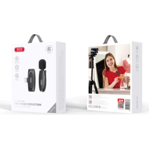 Микрофон XO MKF08B з придушенням шуму lightning Black (XO MKF08B-IP)