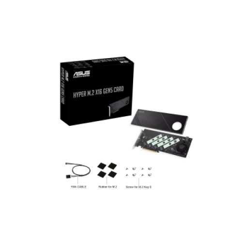 Плата расширения ASUS Hyper M.2 X16 PCIe 5.0 Expansion Card GEN 5 (90MC0CY0-M0EAY0)