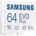 Карта памяти Samsung 64GB microSD class 10 UHS-I U3 V30 A2 EVO Plus (MB-MC64SA/EU)