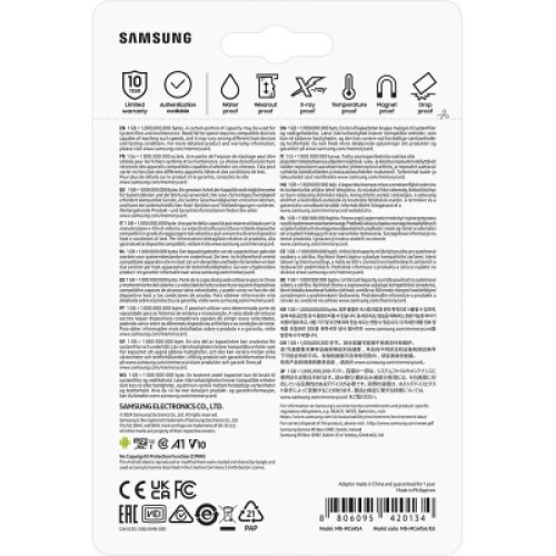 Карта памяти Samsung 64GB microSD class 10 UHS-I U3 V30 A2 EVO Plus (MB-MC64SA/EU)