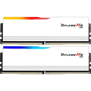 Модуль памяти для компьютера DDR5 32GB (2x16GB) 6000 MHz Ripjaws M5 RGB Matte White G.Skill (F5-6000J3040F16GX2-RM5RW)