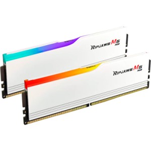 Модуль памяти для компьютера DDR5 32GB (2x16GB) 6400 MHz Ripjaws M5 RGB Matte White G.Skill (F5-6400J3239G16GX2-RM5RW)