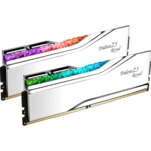 Модуль памяти для компьютера DDR5 32GB (2x16GB) 7600 MHz Trident Z5 Royal Silver G.Skill (F5-7600J3646G16GX2-TR5S)