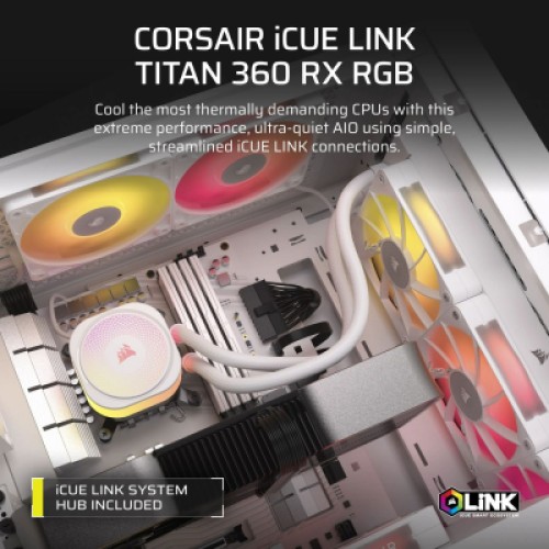 Система жидкостного охлаждения Corsair iCUE LINK TITAN 360 RX RGB White (CW-9061021-WW)