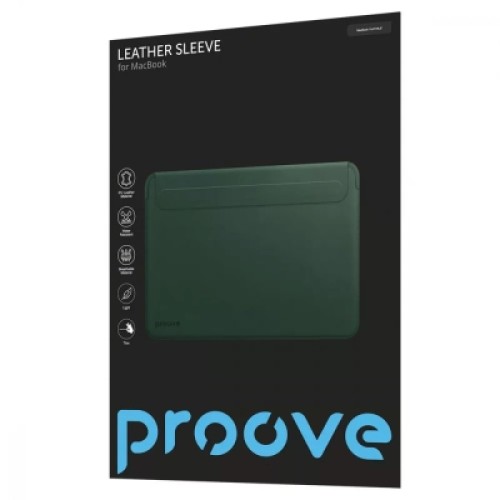 Чехол для ноутбука Proove 15,4/16,2 MacBook Leather Sleeve black (PCLSMB161602)