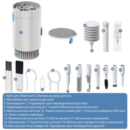 Универсальный чистящий набор Proove Mr. Cleaner 20in1 white (MCS00002002)