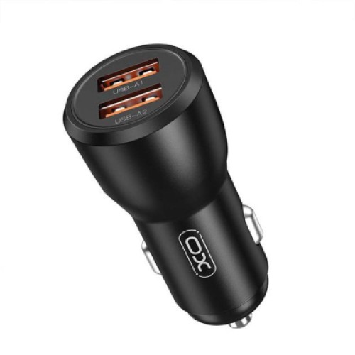 Зарядное устройство XO CC55 QC3.0 18W (2USB/2.4A) + USB - Lightning + MicroUSB + Type-C Black (XO-CC55-BK)