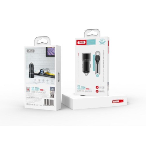Зарядное устройство XO TZ09 2.4A/2 USB + cable microUSB Black (XO-TZ09M-BK)
