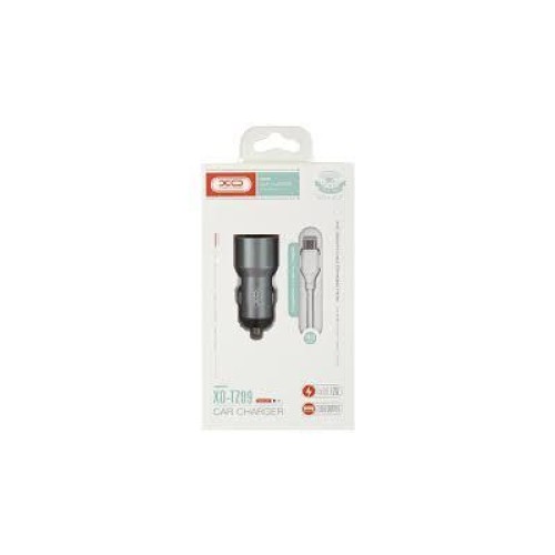 Зарядное устройство XO TZ09 2.4A/2 USB + cable microUSB Grey (XO-TZ09M-GR)