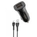 Зарядное устройство XO TZ10 2.4A/2 USB + Micro USB Black (XO-TZ10-MC-BK)