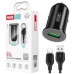 Зарядное устройство XO TZ12 QC3.0 (1USB/18W) + USB - Type-C Black (XO-TZ12-BK)