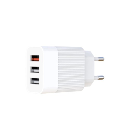 Зарядное устройство XO QC 3.0 L72 30W (18W/1USB + 2.4A/2 USB) + cable Lightning White (XO-L72i-WH)