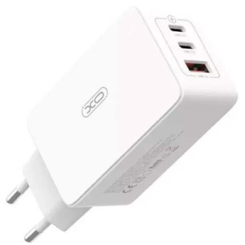 Зарядное устройство XO CE13 PD65W GaN (2Type-C/1USB) White (XO-CE13-WH)