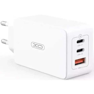 Зарядное устройство XO CE13 PD65W GaN (2Type-C/1USB) White (XO-CE13-WH)