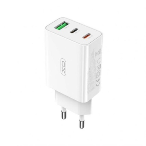 Зарядное устройство XO L101 PD + QC3.0 (1USB/2Type-C/20W) + USB - MicroUSB White (XO-L101-WH)