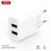 Зарядное устройство XO L109 12W (2USB/2.4A) + USB - MicroUSB White (XO-L109-M)