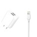 Зарядное устройство XO L35D 2USB / 2.1А + Lightning white (XO-L35-LGHT)