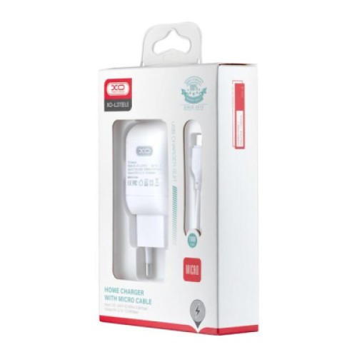 Зарядное устройство XO L37 2.1A/1USB + cable Micro-USB White (XO-L37-MCR)