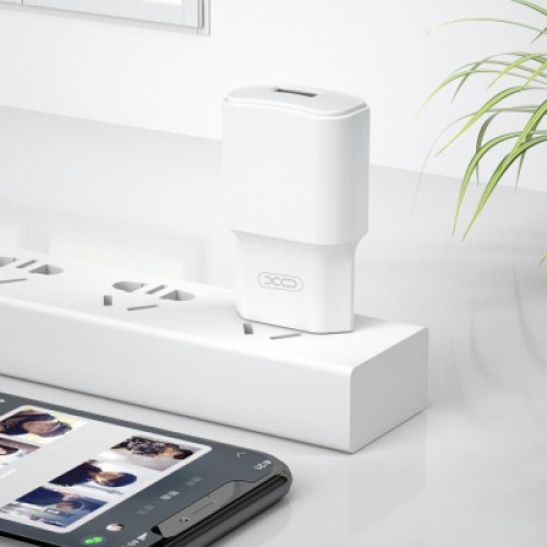 Зарядное устройство XO L73 2.4A/1USB + cable lightning White (XO-L73i-WH)