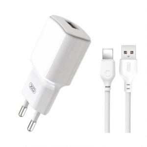 Зарядное устройство XO L73 2.4A/1USB + cable lightning White (XO-L73i-WH)