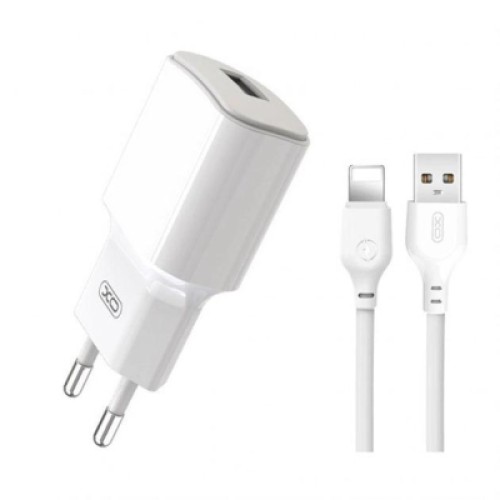Зарядное устройство XO L73 2.4A/1USB + cable lightning White (XO-L73i-WH)