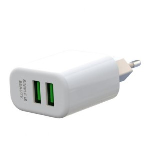 Зарядное устройство XO L85C (2USB/2.4A) + USB - Type-C White (XO-L85C-T)