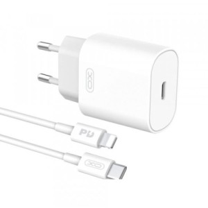Зарядное устройство XO L91EU 1хType-C PD25W + cable Type-C to Lightning White (L91i-WH)