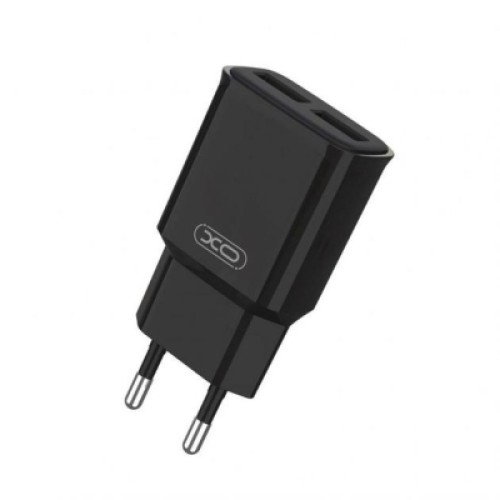 Зарядное устройство XO L92C (2USB/2.4A) + USB - Type-C Чорний (XO-L92C-T)