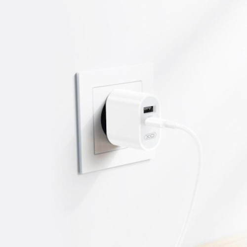 Зарядное устройство XO L97 (1Type-C/1USB/2.4A) + Type-C - Lightning White (XO-L97-LG)