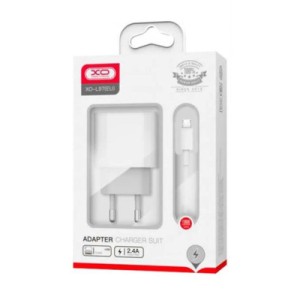 Зарядное устройство XO L97 (1Type-C/1USB/2.4A) + USB - MicroUSB White (XO-L97-MC)