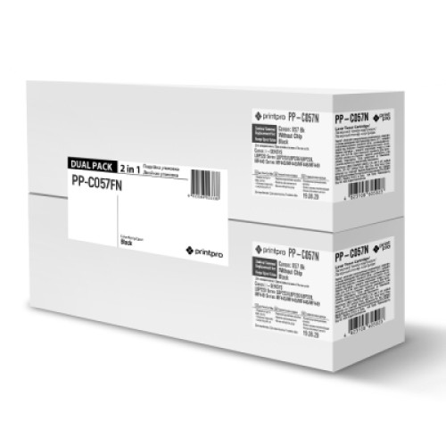 Картридж PrintPro CANON 057 Black без чипа DUAL PACK (PP-C057FN)