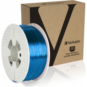Пластик для 3D-принтера Verbatim PETG, 2,85 мм, 1 кг, Blue Transparent (55064)